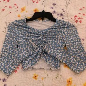 Blue girls floral crop (shein)